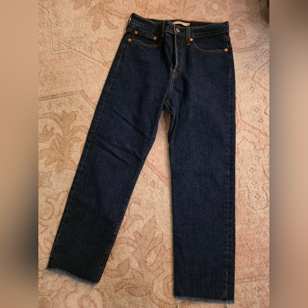 Levis Wedgie Straight Dark Wash Jeans